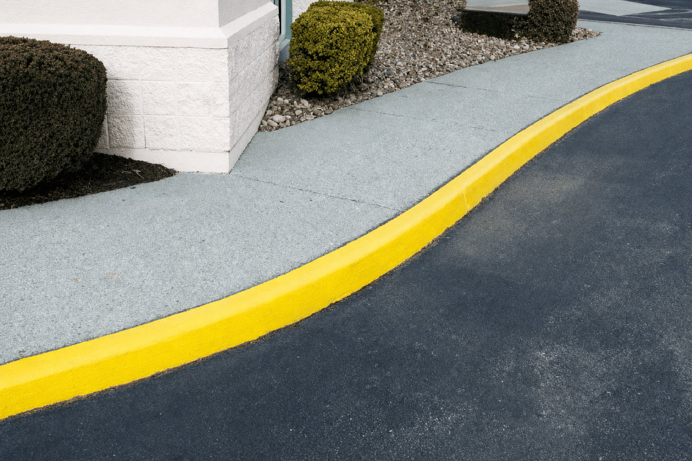 Concrete curbing and sidewalks